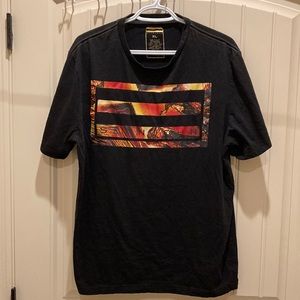 Sean John Mens Size XL Black Multicolor Classic Graphic Tshirt Short Sleeves